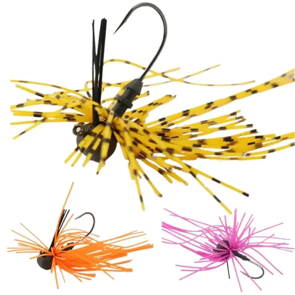 Micro fio isca trepadeira gabaritos luya 2.5 3.5 5g tungstênio leadhead weedless gabarito gancho com saia de silicone para baixo truta isca de pesca
