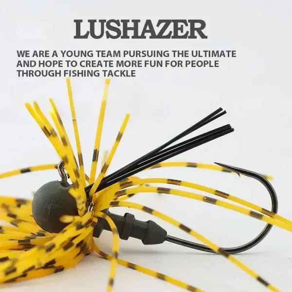 Micro fio isca trepadeira gabaritos luya 2.5 3.5 5g tungstênio leadhead weedless gabarito gancho com saia de silicone para baixo truta isca de pesca - Imagem 4